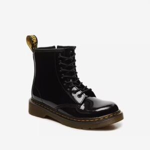 Dr. Martens 1460 Black Patent Leather Lace-Up Boots Toddler US Size 8